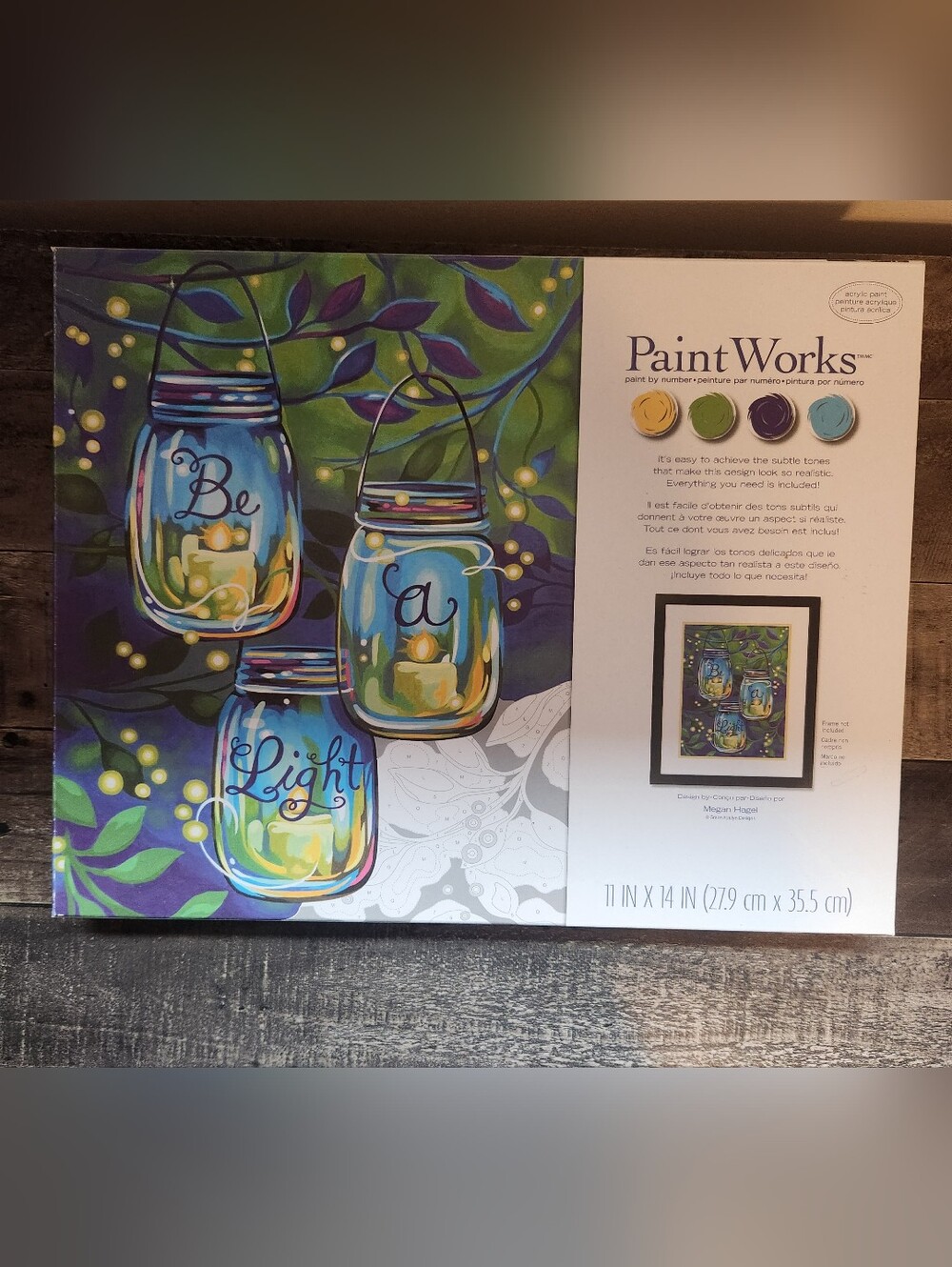 PaintWorks 'Be a Light' Mason Jar Paint-By-Number
